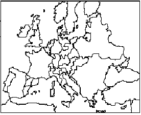 mapa d'Europa al 1600